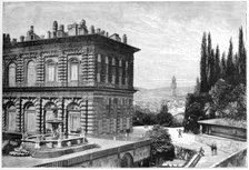 The façade of the Ammanati, Pitti Palace, Florence, Italy, 1882. Artist: Unknown