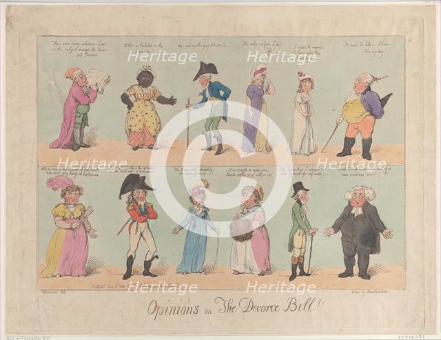 Opinions on The Divorce Bill!!, June 2, 1800., June 2, 1800. Creator: Thomas Rowlandson.