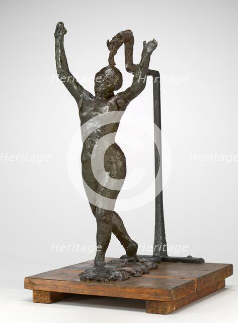 Dancer Moving Forward, Arms Raised, c. 1885/1890. Creator: Edgar Degas.