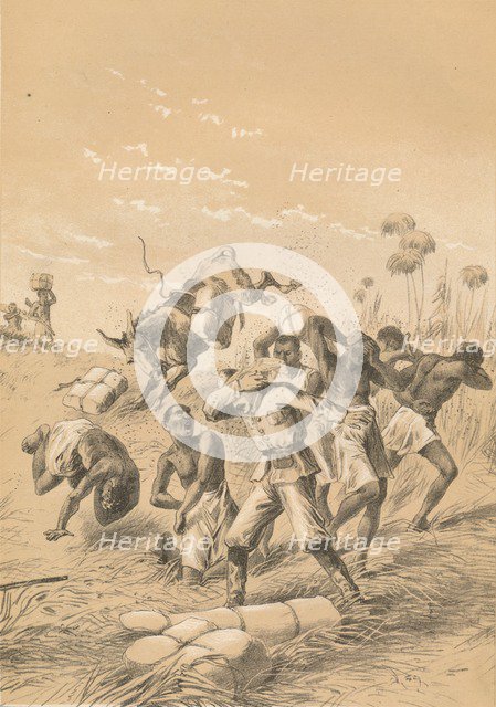 'Travelers Stung By Bees', c1880. Artist: Unknown.