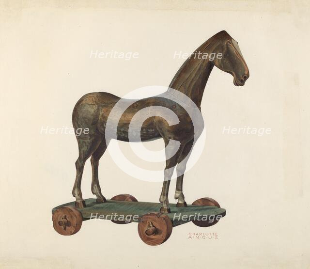 Toy Horse, 1935/1942. Creator: Charlotte Angus.