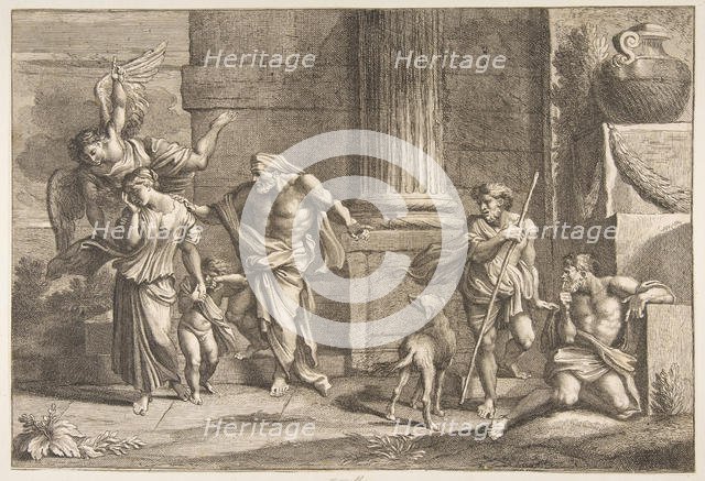 The Expulsion of Hagar, 1646-70. Creator: Charles Masse.