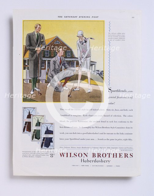 Advertisement in The Saturday Evening Post, c1930s. Artist: Unknown