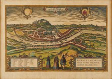 General view of the city of Salzburg. From "Civitates Orbis Terrarum", 1581. Creator: Braun, Georg (1541-1622).