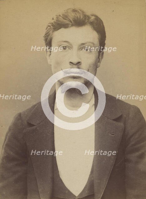 Bourbasquet. François. 25 ans, né le 11/3/69 à St Avé (Morbihan). Garçon coiffeur. Anarchi..., 1894. Creator: Alphonse Bertillon.