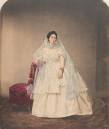 [Portrait in a White Dress], 1856-57, printed 1861-66. Creator: Pierre-Louis Pierson.