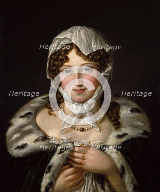 Female portrait, Signora Contessa di Mollinasko, 1834. Creator: Jacob Munch.