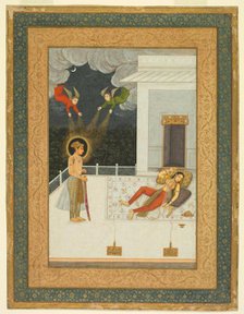 The dream of Zulaykha, from the Amber Album, c. 1670. Creator: Unknown.