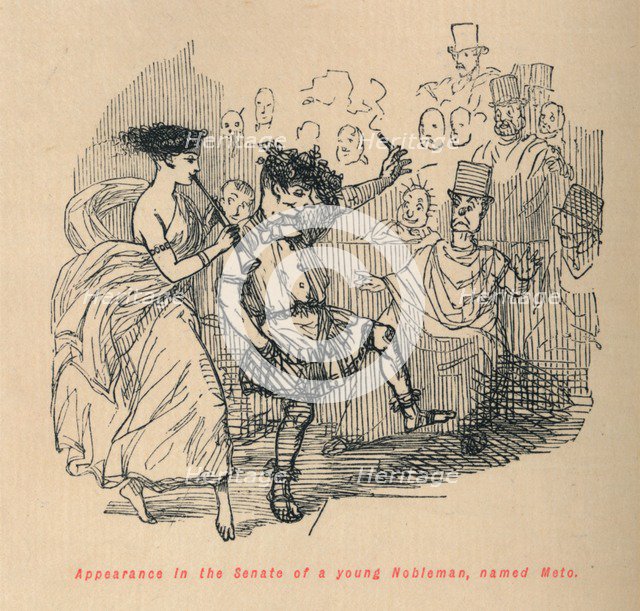 'Appearance in the Senate of a young Nobleman, named Meto', 1852. Artist: John Leech.