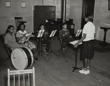 Central Brooklyn Music Center, percussion students, 1938. Creator: Unknown.