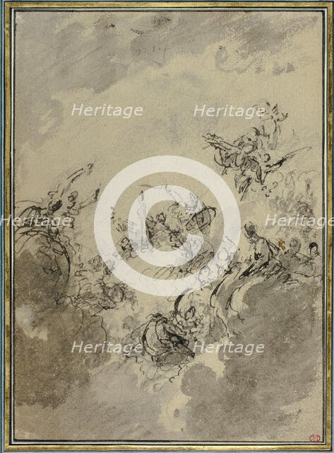 Study for Apotheosis of Hercules, c. 1746. Creator: Jacob de Wit.