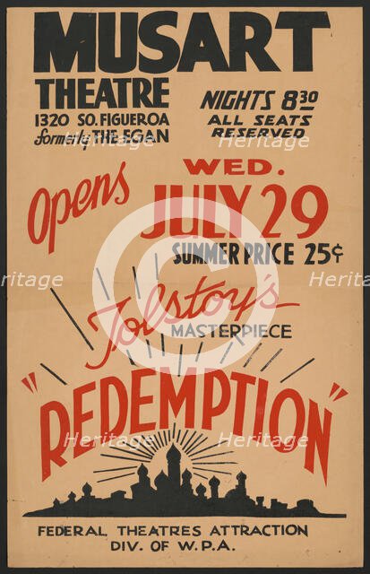 Redemption, Los Angeles, 1936. Creator: Unknown.