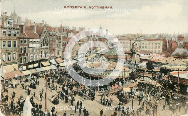 Goose Fair, Market Place, Nottingham, Nottinghamshire, 1907. Artist: Unknown