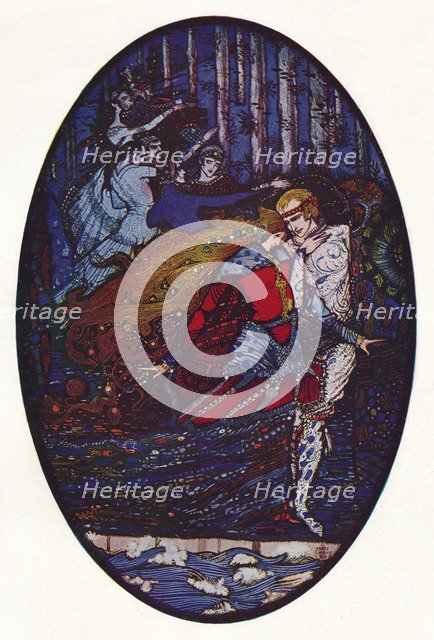 'The Meeting', c1918. Artist: Harry Clarke.