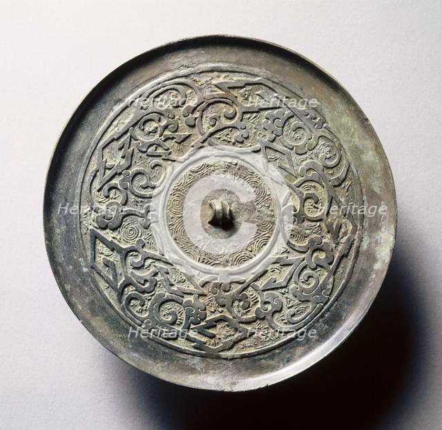 Mirror with Serpentine Interlaces and Angular Meanders, early 5th-late 3rd century BC. Creator: Unknown.