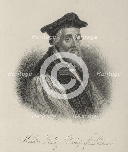 Nicholas Ridley, Bishop of London, c1540-c1555, (1834-1837).  Creator: Samuel Freeman.