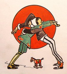 Pinocchio and playmate, 1911. Creator: Attilio Mussino.