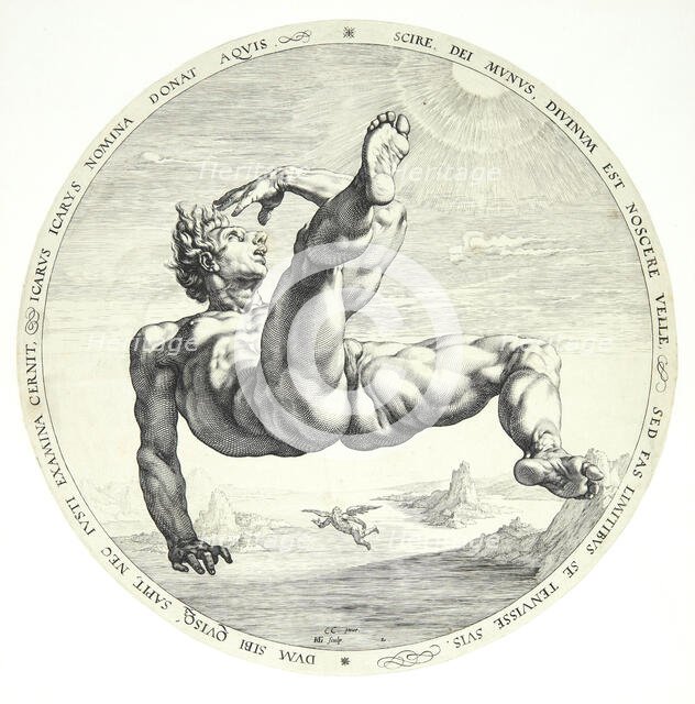 The Four Disgracers: Icarus, 1588. Creator: Goltzius, Hendrick (1558-1617).