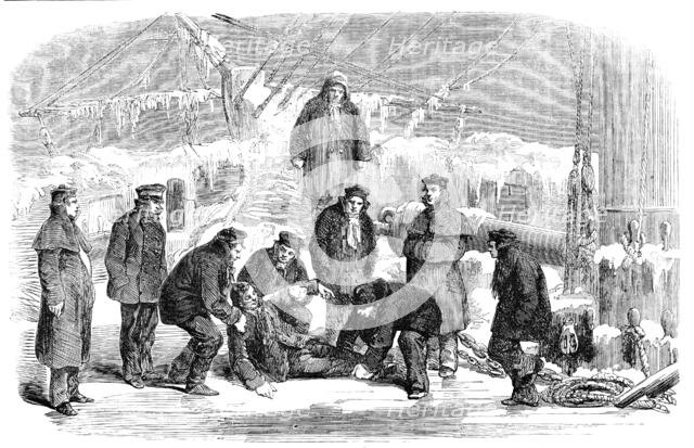 Incident on board "The Cruiser", in the Gulf of Riga, 1856.  Creator: Unknown.