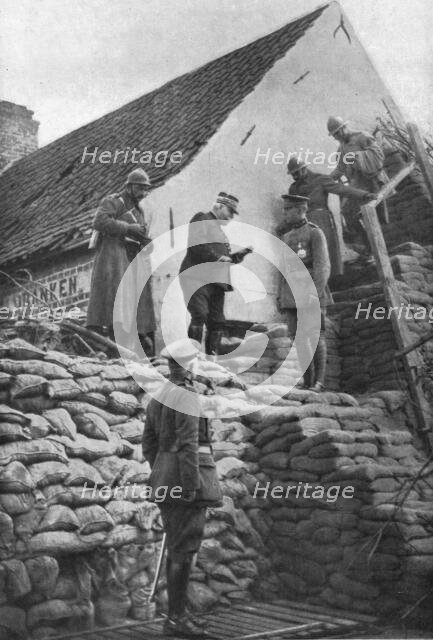 'Le roi Albert !er et le generalissime sur le front de l'armee Belge; accompagnes..., 1916. Creator: Unknown.