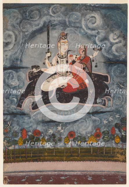 Shiva and Devi on Gajasura's Hide, c. 1675-1680. Creator: Unknown.