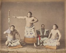 Wrestlers, 1875-1897. Creator: Unknown.