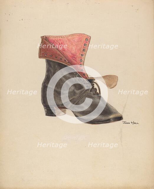 Woman's Shoe, c. 1938. Creator: John Hall.