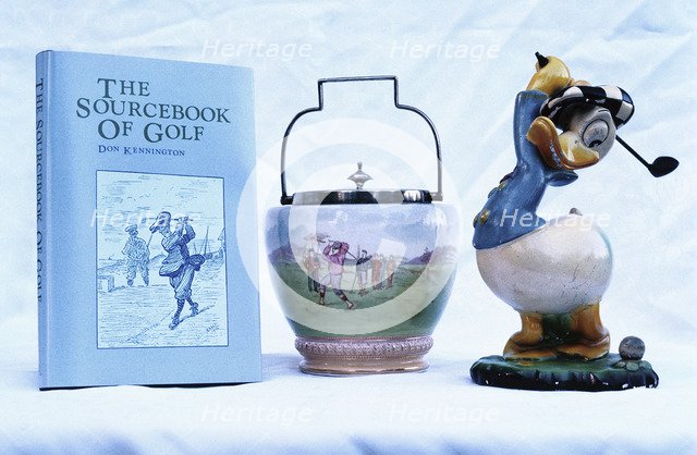 The Sourcebook of Golf, ornamental ware, Donald Duck figure, 1930-81. Artist: Unknown