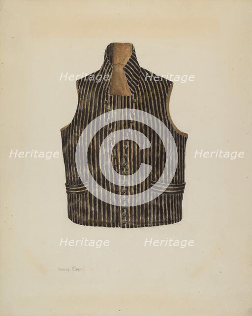 Waistcoat, 1935/1942. Creator: Nancy Crimi.
