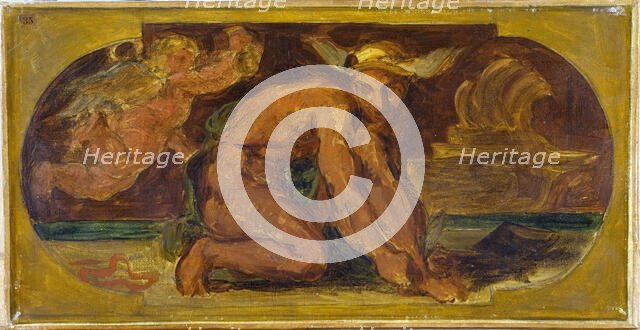 Mercure : Esquisse pour le salon de la Paix à l'Hôtel de Ville de Paris, between 1849 and 1852. Creator: Eugene Delacroix.