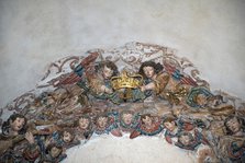 Coloured sculptures of angels, Monastery of Alcobaca, Alcobaca, Portugal, 2009.  Artist: Samuel Magal