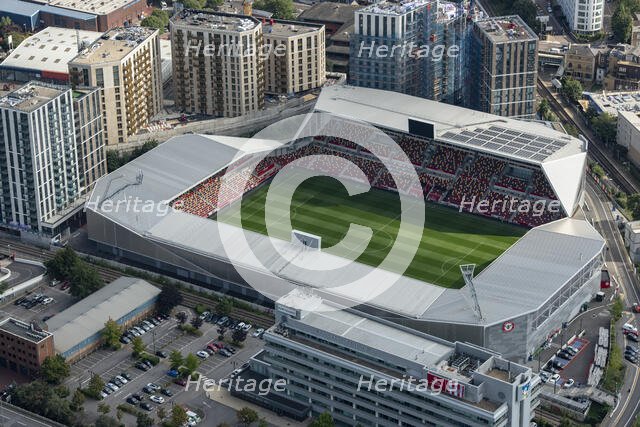 Brentford Community Stadium, home of Brentford Football Club and London Irish Rugby FC, London, 2021 Creator: Damian Grady.