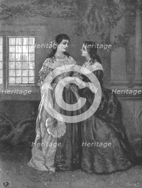 ''"Urith: A Tale of Dartmoor", By S. Baring Gould, M. A.; "My dear --dear Julian," Elizabeth stroked Creator: Frank Dadd.