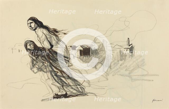 After Douai, probably 1918. Creator: Jean Louis Forain.