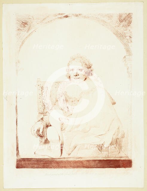 Portrait of a Man in an Arm Chair..., published 1821. Creator: Christian Josi.