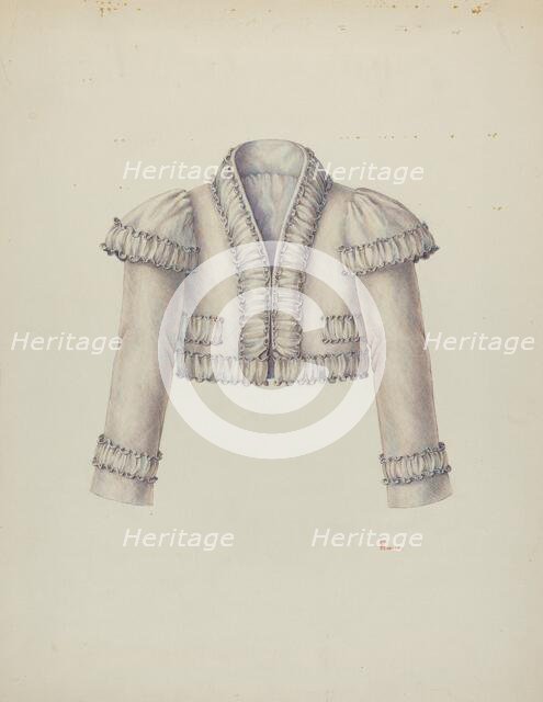 Embroidered Bolero Jacket, c. 1940. Creator: Hal Blakeley.