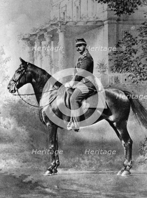 Equestrian portrait of Tsar Alexander II of Russia, c1861-c1865. Artist: Unknown