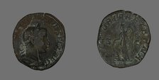 Sestertius (Coin) Portraying Emperor Gordianus, 238-244. Creator: Unknown.