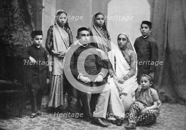 A Parsi family, 1902. Artist: Bourne & Shepherd.