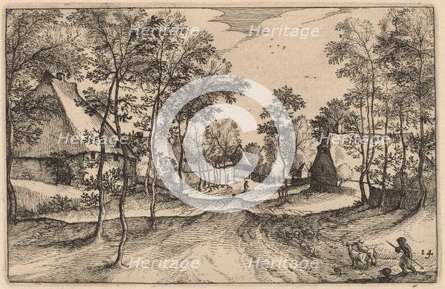 Village Road, published 1612. Creator: Claes Jansz Visscher.