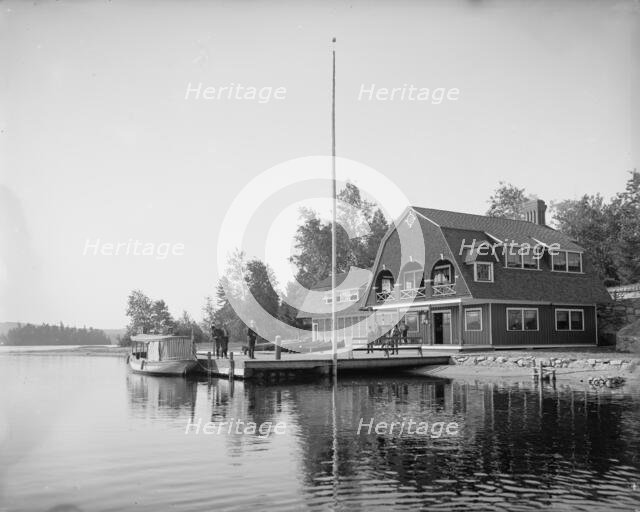 Raquette Lake, casino at the Antlers, Adirondack Mts., N.Y., between 1900 and 1905. Creator: Unknown.