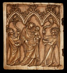 Diptych Panel with Virgin and Child and Two Angels, 1375/1400. Creator: Unknown.