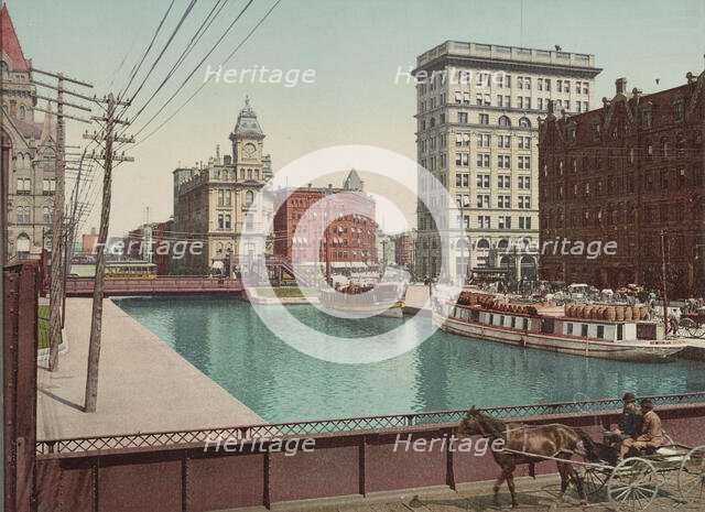 Erie Canal at Salina Street, Syracuse, ca 1900. Creator: Unknown.