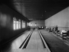 Bowling alleys, Paul Smith's casino, Adirondack Mountains, between 1900 and 1905. Creator: Unknown.