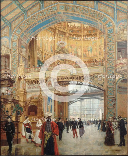 The Galerie des machines of the World Fair in Paris 1889, 1890. Creator: Béroud, Louis (1852-1930).