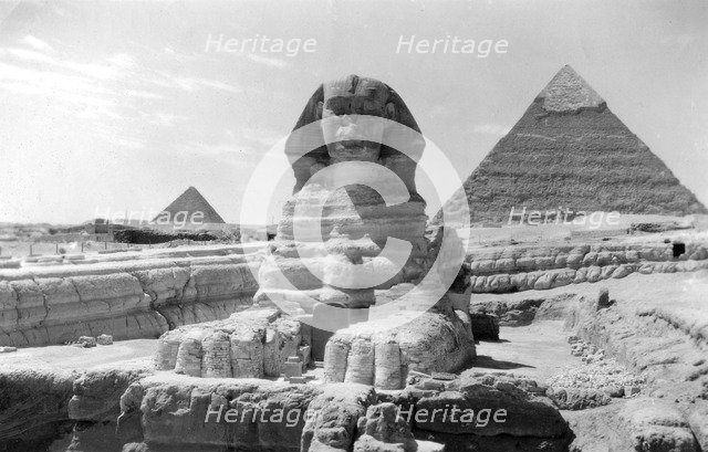 The Great Sphinx of Giza, Egypt, May 1949. Artist: Unknown