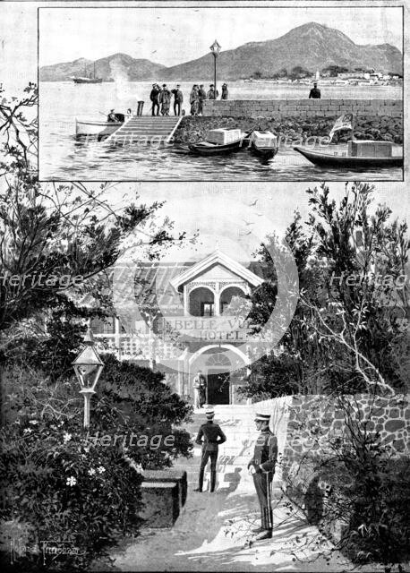 The War in Eastern Asia: where the unsuccessful Chinese Embassy resided at Nagasaki, 1895. Creator: George Meisenbach.