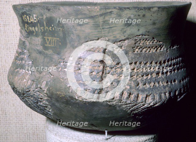 Neolithic pot from Alsace. Artist: Unknown