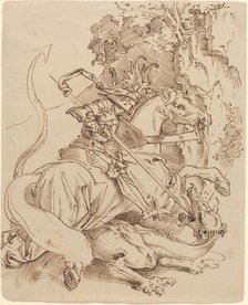 Saint George and the Dragon, 1825/1830. Creator: Moritz von Schwind.