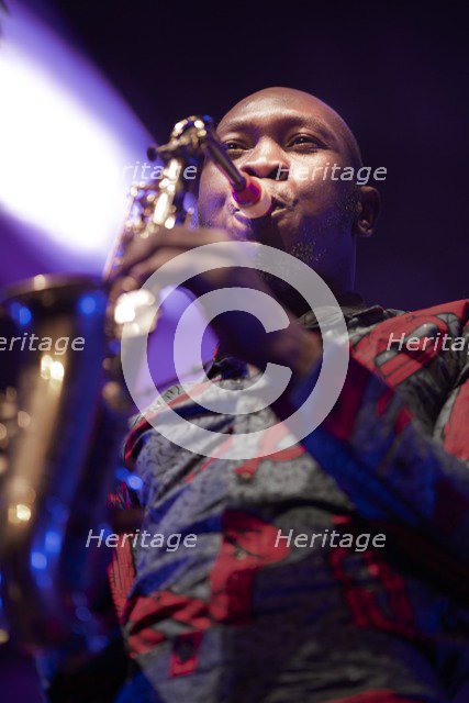Seun Kuti, 2018. Artist: Alan John Ainsworth.